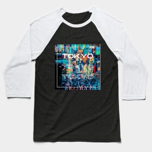 Tokyo city - neon night Baseball T-Shirt